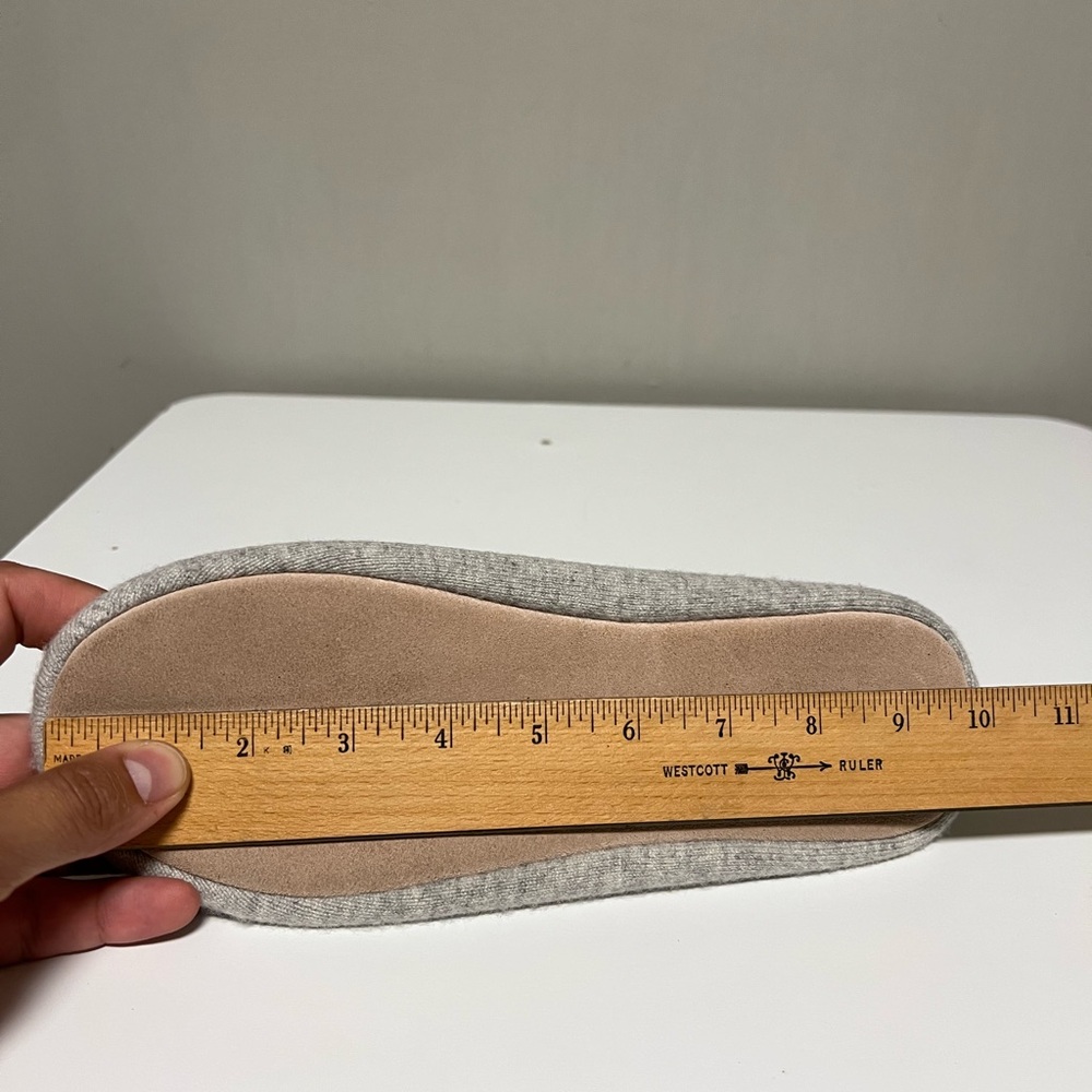 N. PEAL 100% Cashmere Women’s Slippers Fumo Gray EU 39-40 US 9-9.5 - Picture 10 of 10